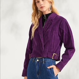 Unique Buckle Detail Solid Jacket